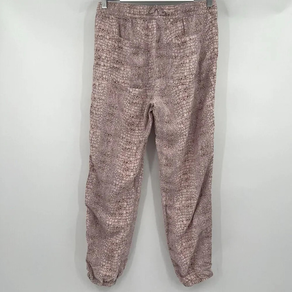 Anthropologie Orana Printed Joggers Pink Snakeskin Print Pants Women’s Size XS - Picture 5 of 9